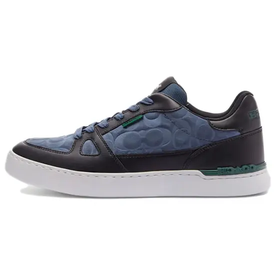 COACH Outlet Low Top Skateboard Shoes Men's Blue Black White