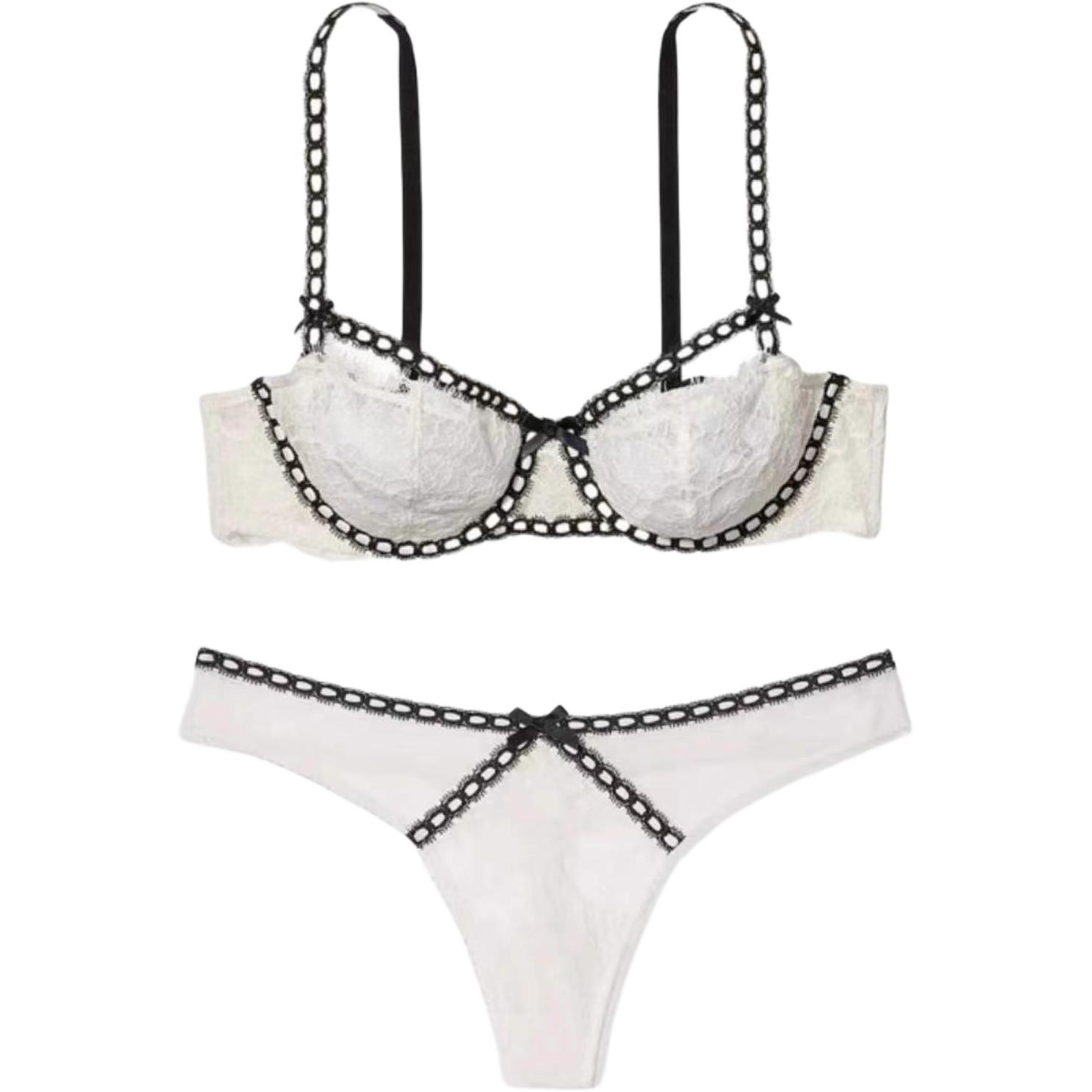 Женский комплект нижнего белья Victoria's Secret Triangle (белый)