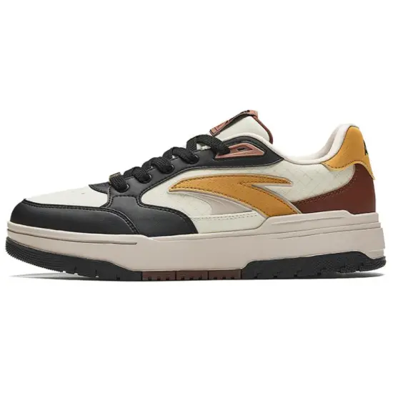 ANTA 982 Skateboard Shoes Men Low-Top Coarse Gray/Basic Black/Cocoa Brown