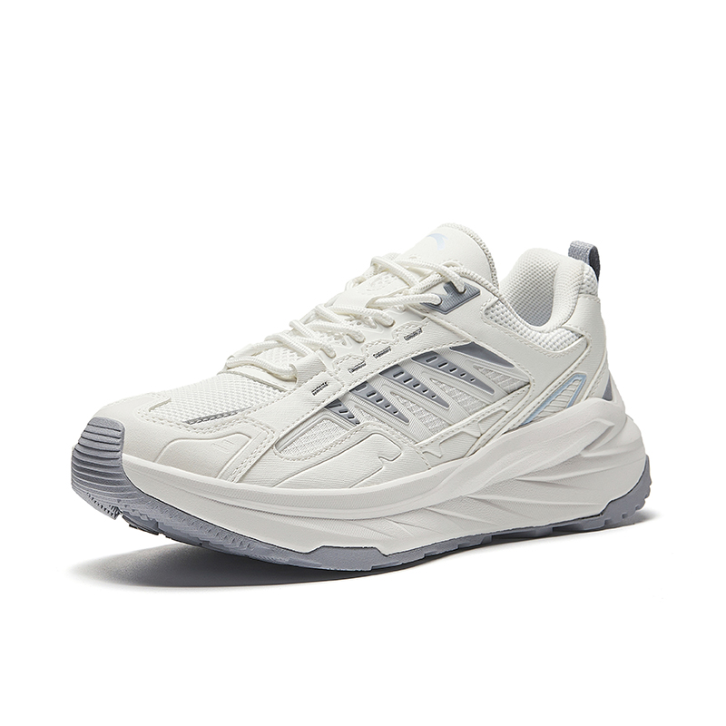 Anta Running Collection Slip Resistant Abrasion Resistant Low top Casual Running Shoes Women’s Papyrus White Mist Gray