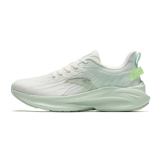 ANTA Stinger 5 Running Shoes Women's Low-Top Ivory White/Light Dawn Green