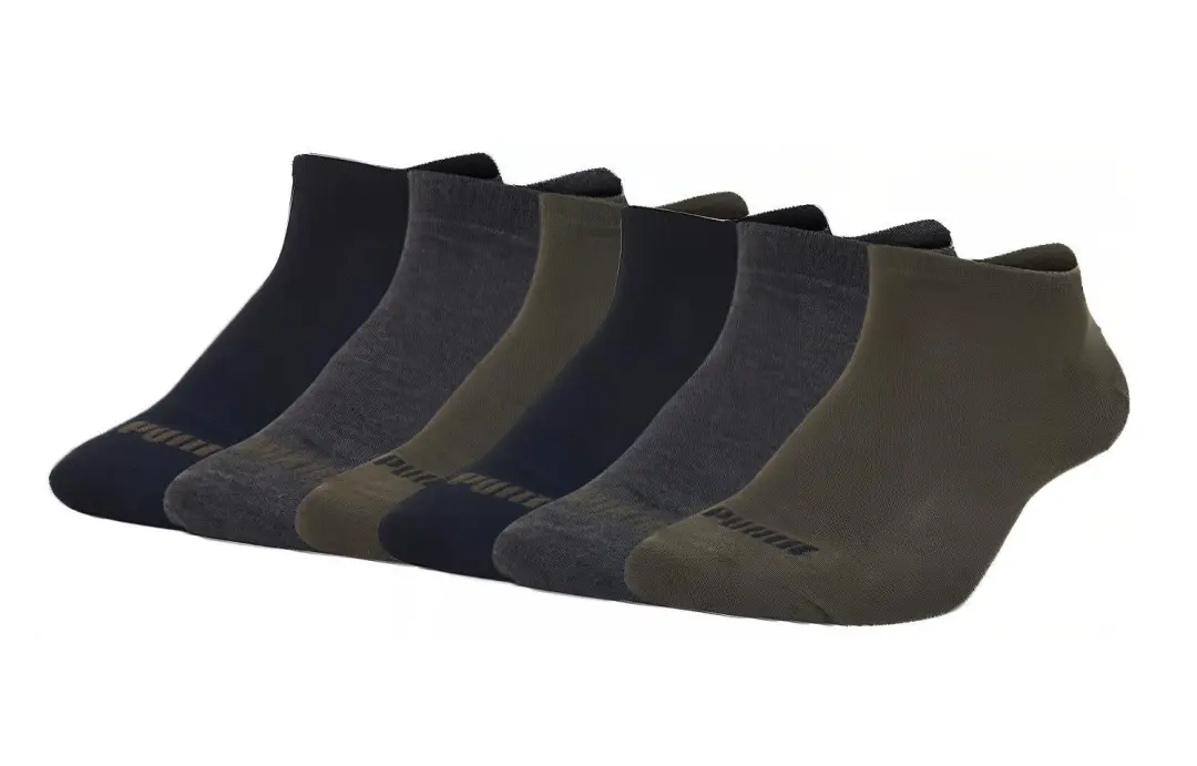 PUMA Ankle Socks Unisex Combo Set Green Gray Black