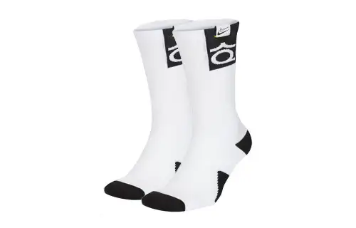 Nike Basketball sports knee socks with letters, white set, mid-length, men's style