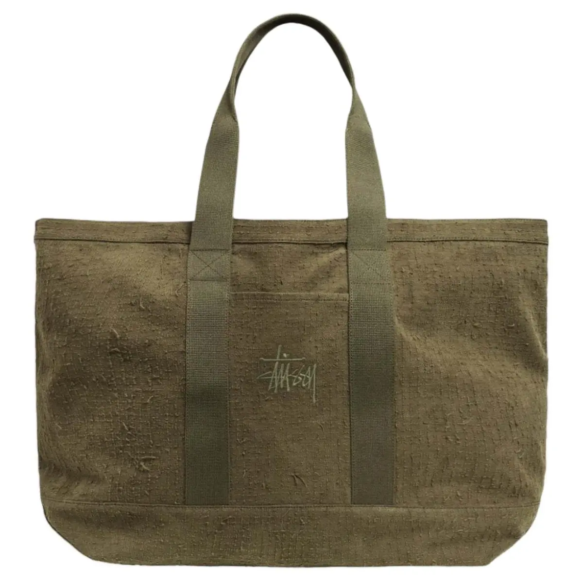 Stussy Cotton Canvas Tote Bag, Shopping Bag, Handbag, Shoulder Bag Unisex Olive