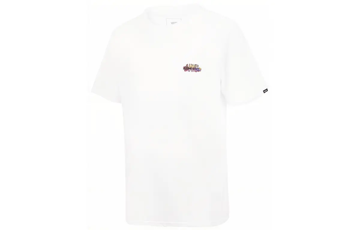 Vans T-Shirts Men's White Crew Neck Moderate Straight Fit