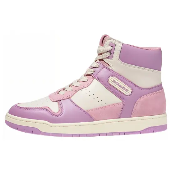 COACH Skateboard Shoes Women's High-Top Taro Purple