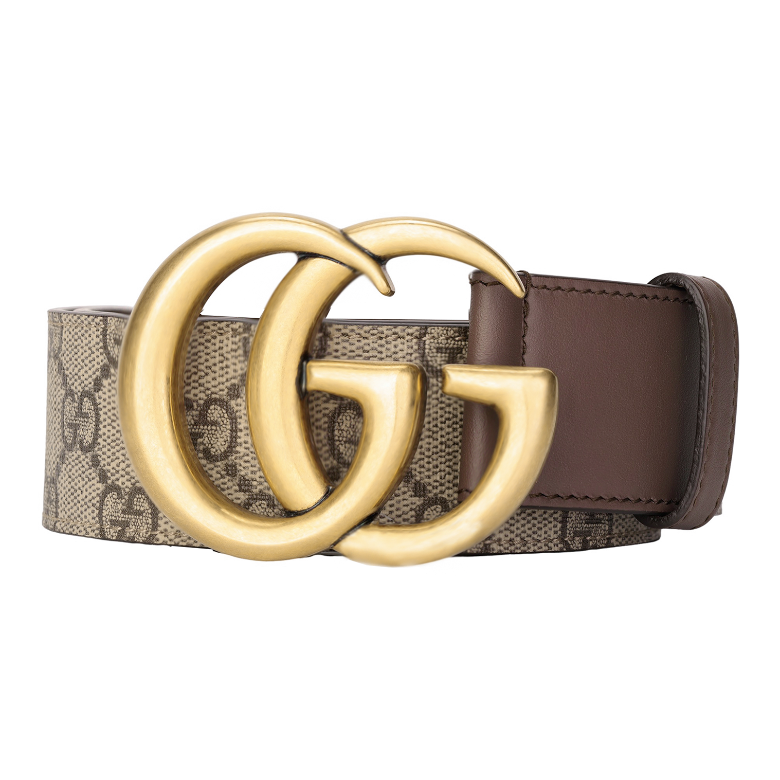Ремень Gucci GG Marmont (бежево-коричневый)