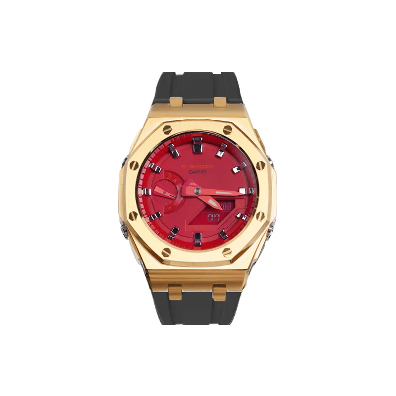 CASIO Unisex Liquid Crystal/Analog Dual Display Series 44mm Red Watch