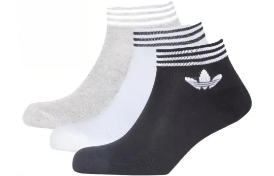 Adidas Originals Island Club Trefoil striped-ankle socks (pack of three)