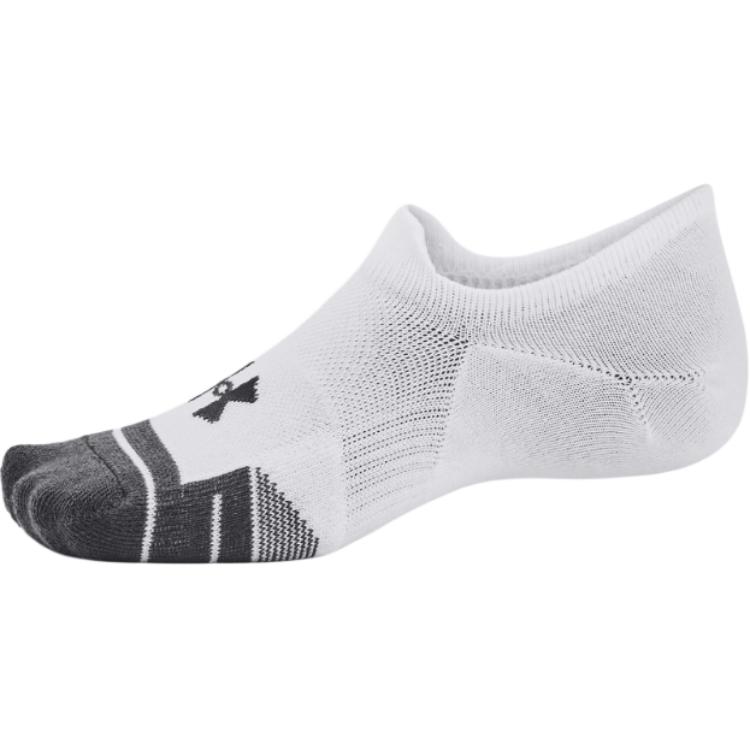 Under Armour Performance Tech No Show Socks Unisex 3 Pack White