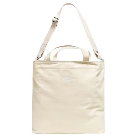 Stussy Cotton Canvas Handbag, Shoulder Bag, Crossbody Bag Unisex Natural