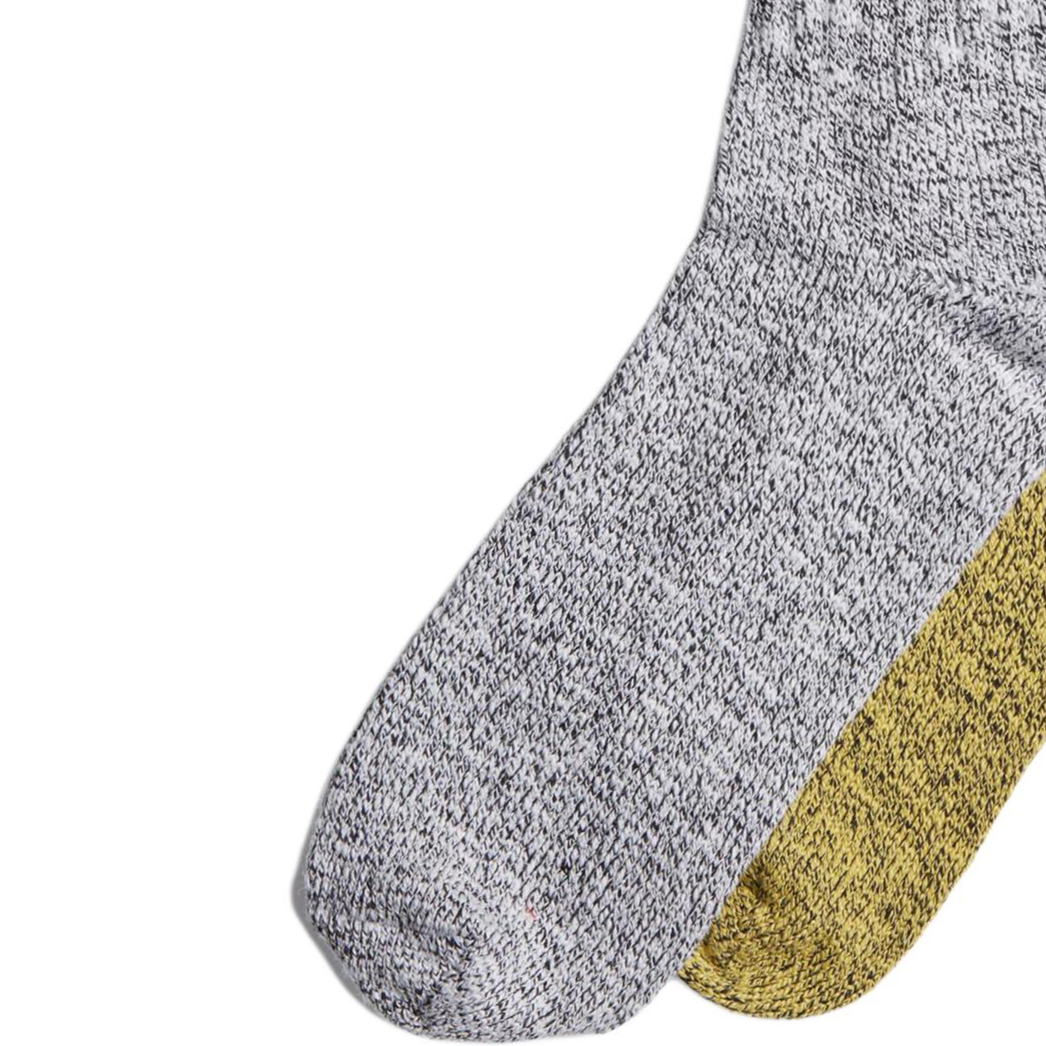 Adidas Originals Crew Socks Unisex 2 Pack Yellow/Gray