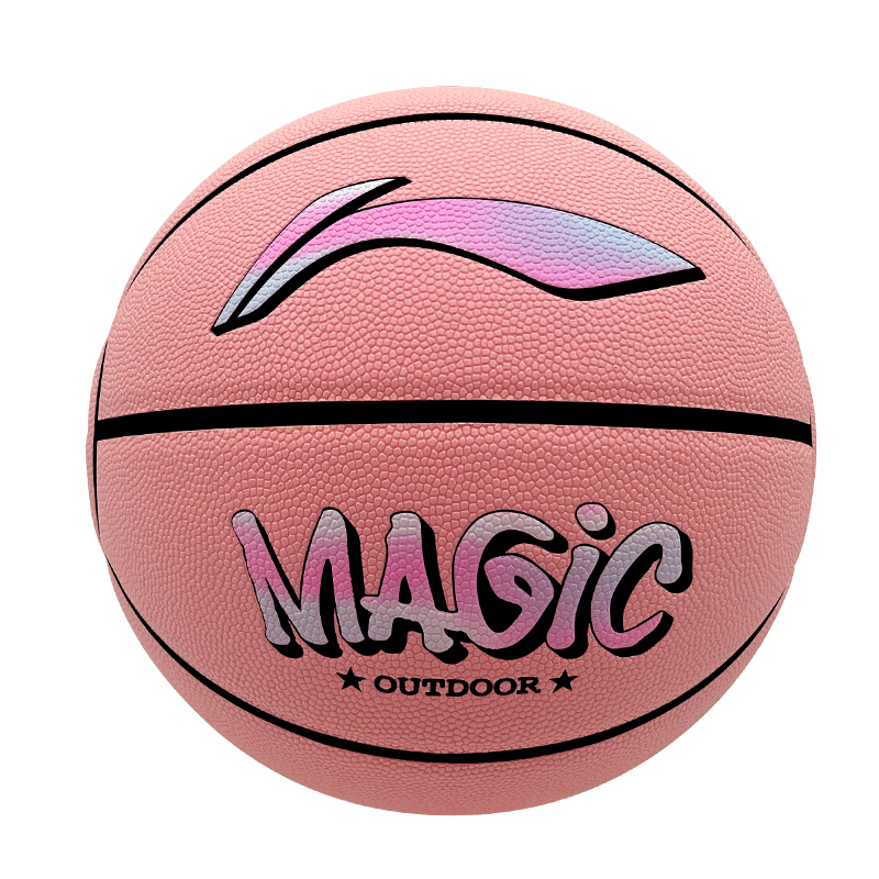 Li Ning Pu Basketball Pink Orange Size 7 Training Unisex