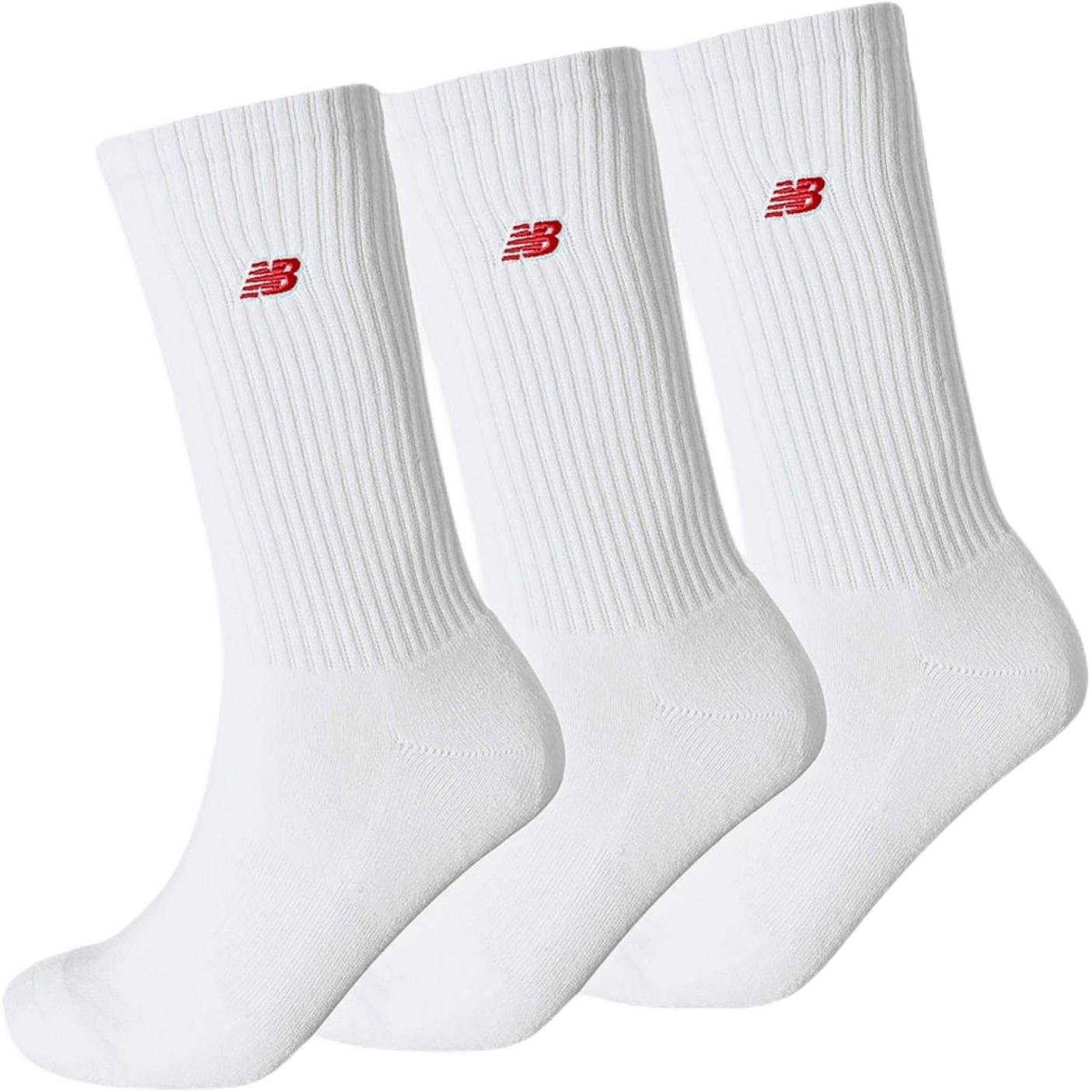 New Balance Crew Socks Unisex 3 Pack White