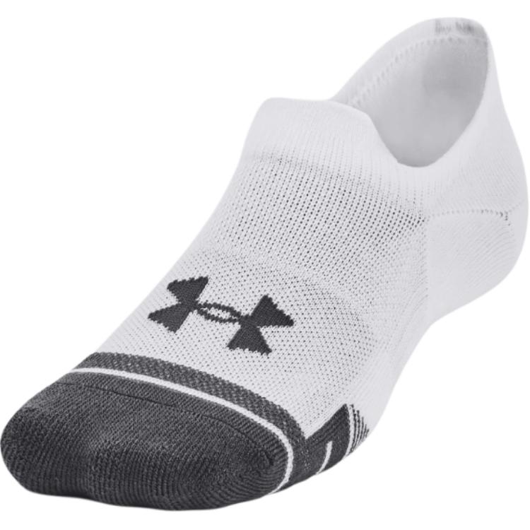 Under Armour Performance Tech No Show Socks Unisex 3 Pack White