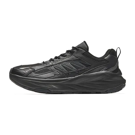 Anta Running Collection Anti-Slip Wear-Resistant Low-Top Casual Running Shoes Men Black