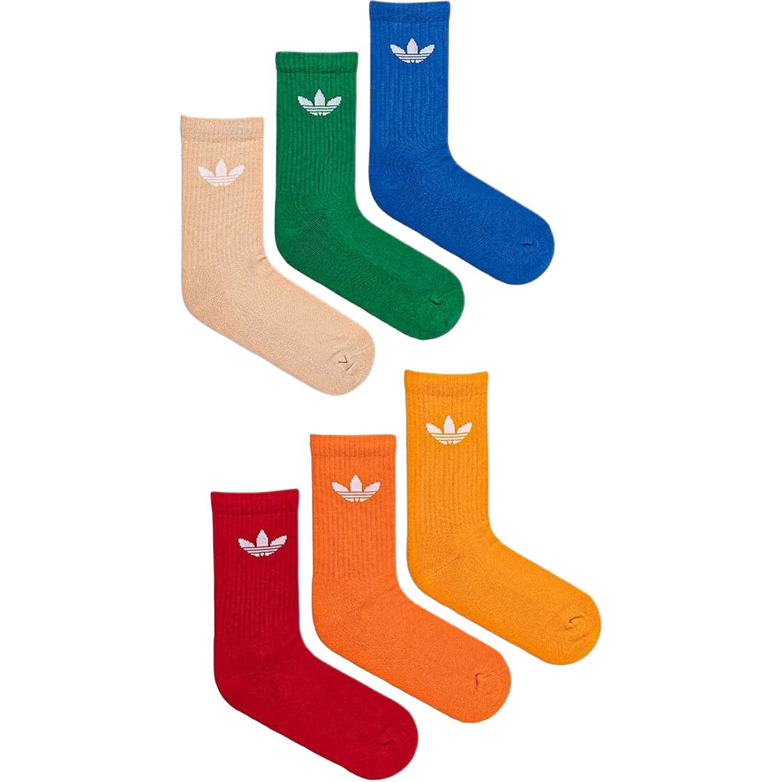 Adidas Originals TREFOIL CUSHION CREW SOCKS 6 PAIRS Crew Socks Unisex 6 Pack