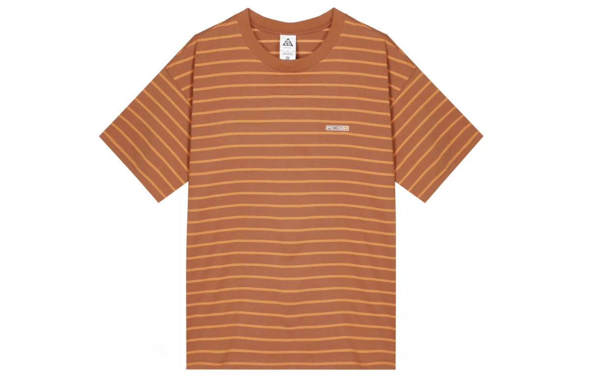Nike T-Shirts Men's Orange Crew Neck Moderate