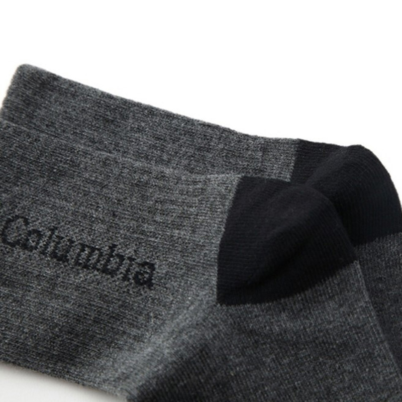 Columbia Casual Outdoor Crew Socks Unisex Black/Gray