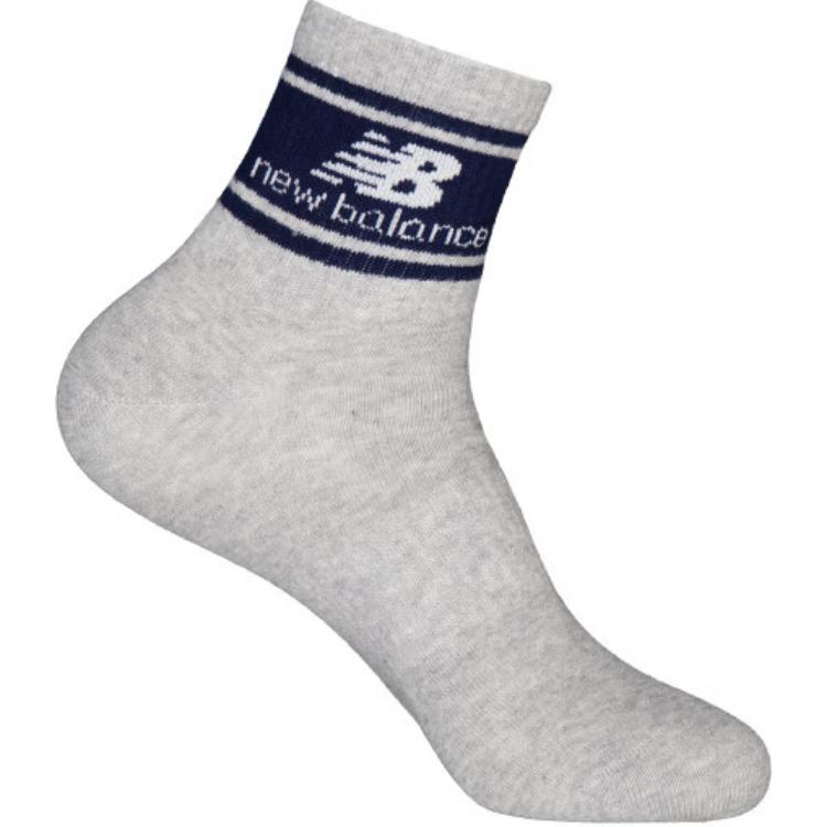 New Balance Ankle Socks Unisex 1 Pack Gray/Blue