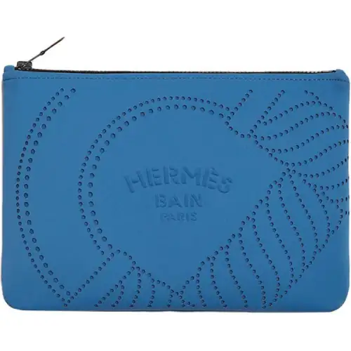 HERMES Neobain Polyamide Travel Storage Bag Women's Storm Gray