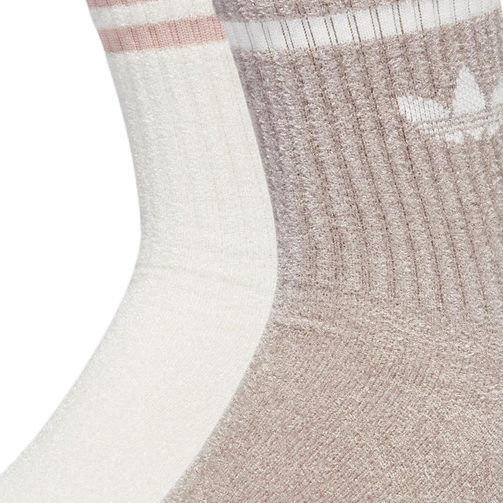 Adidas Originals Crew Socks Unisex 2 Pack White + Pink Purple