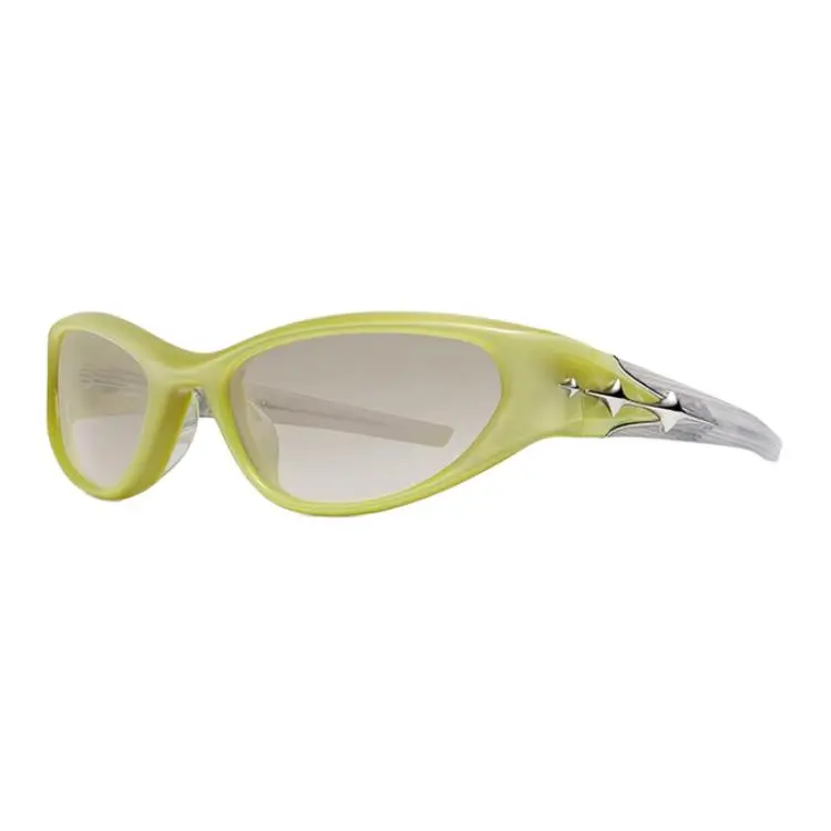 GENTLE MONSTER Plate Frame Metal Square Sunglasses Unisex Green