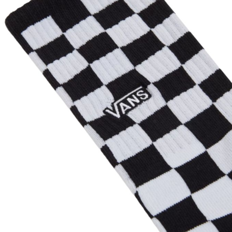 Vans CHECKERBOARD CREW Socks Unisex 1 Pack Black White