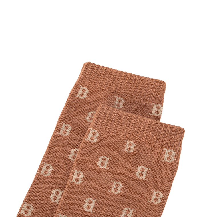 MLB Monogram Collection, Boston Red Sox Crew Socks Unisex 1 Pack Brown