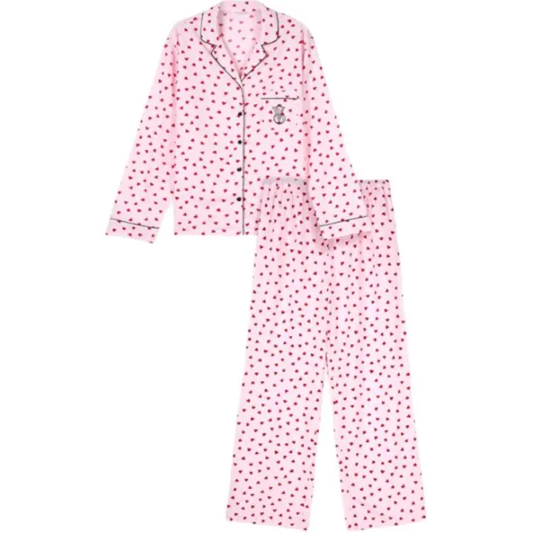 Victoria's Secret Pajama Set Women's Pink Heart