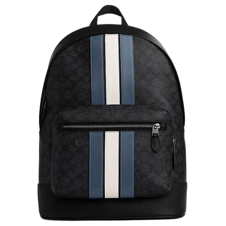 Мужской рюкзак COACH West 32 (черно-сине-белый)