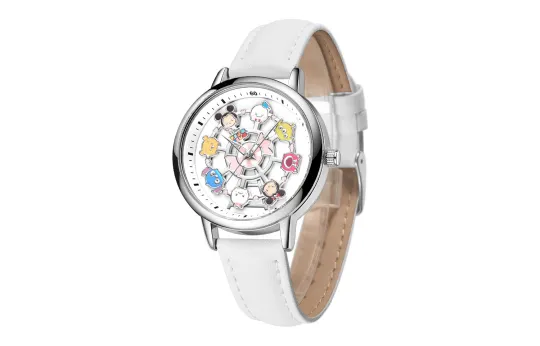 Disney Sogno Collection, Rotating Lucky Ferris Wheel Quartz Movement Leather Strap Watch Women's Watch
