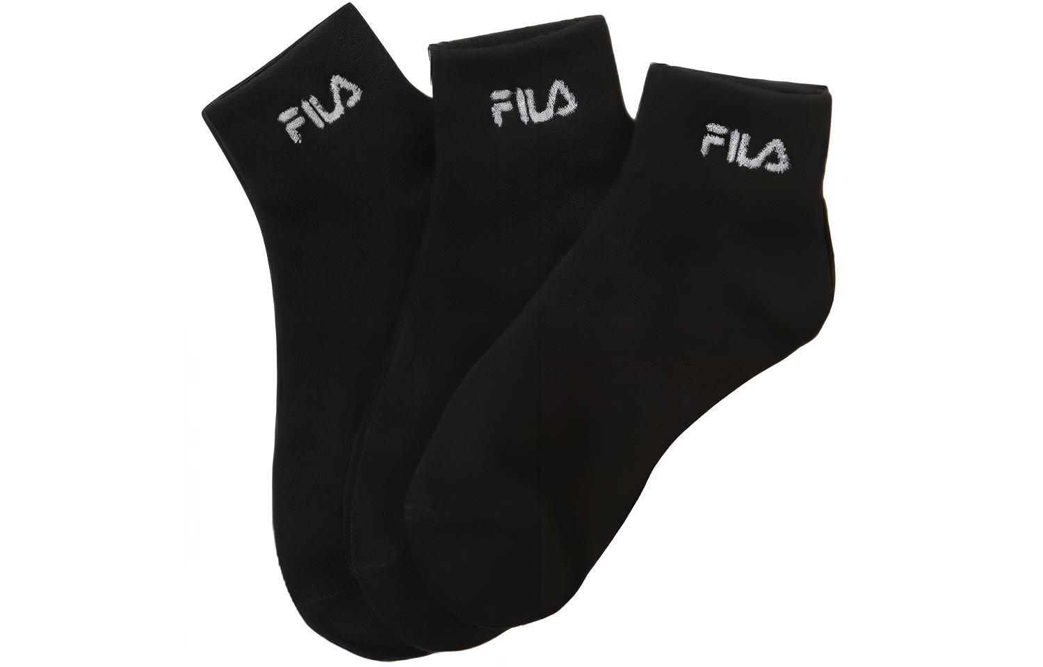 FILA Ankle Socks Unisex 3 Pack Black