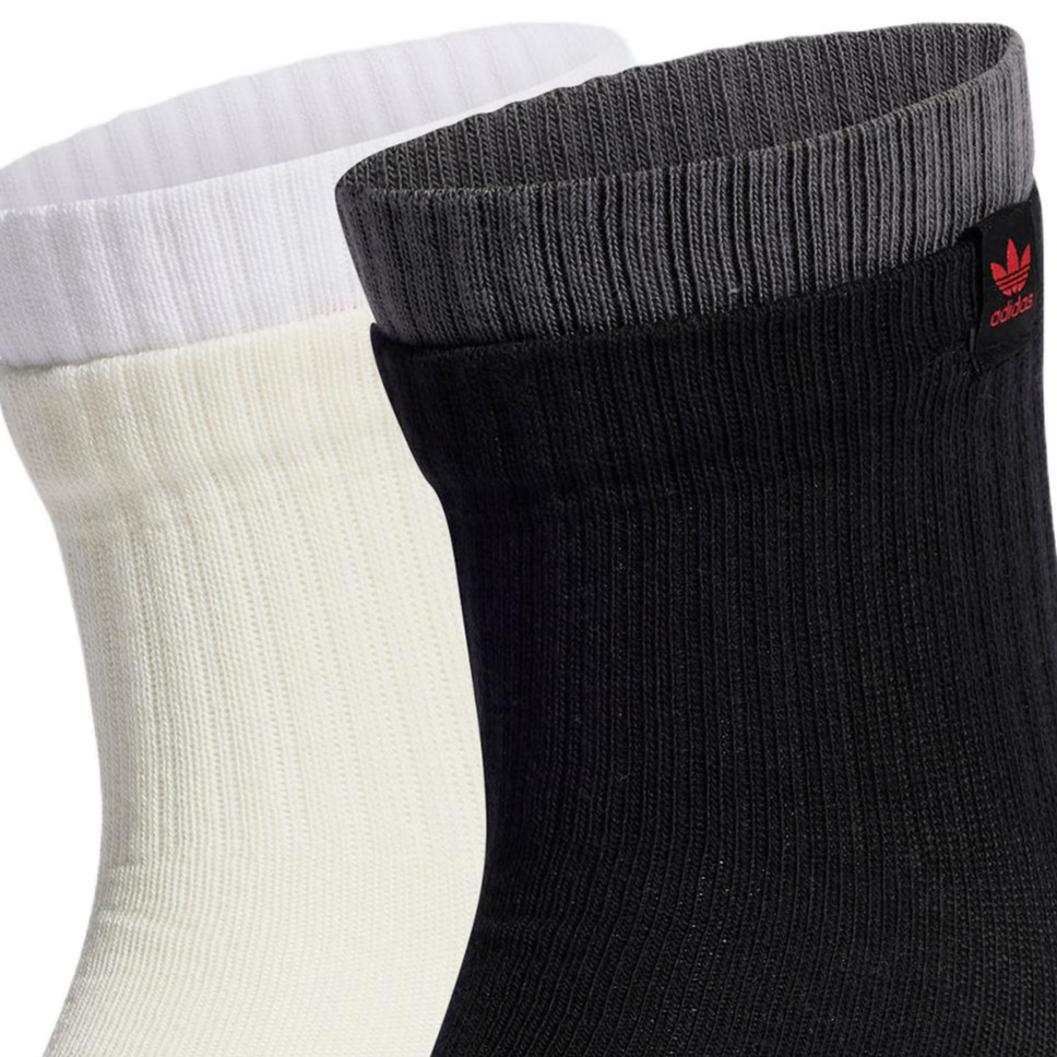 Adidas Originals Crew Socks Unisex 2 Pack Ivory/Black