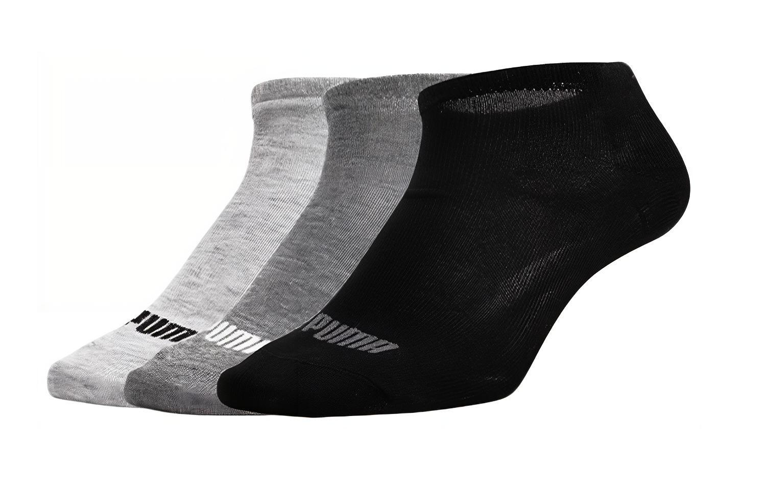PUMA Ankle Socks Unisex Combo Set Black White Gray