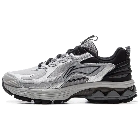 LINING Fuyao 2.0 Trail Running Shoes Women's Low-Top Geology Gray/Silver