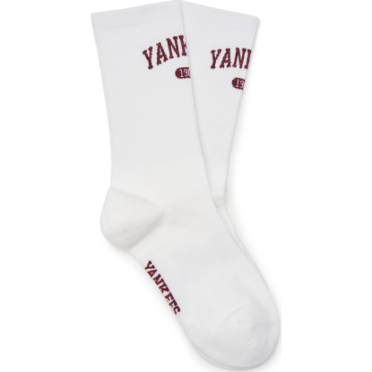 MLB New York Yankees Crew Socks Unisex 1 Pack White