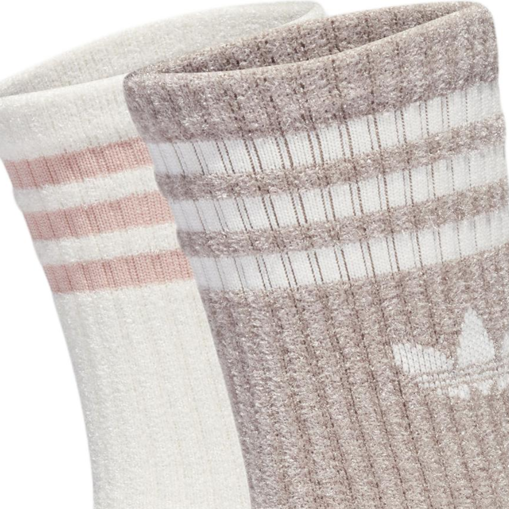 Adidas Originals Crew Socks Unisex 2 Pack White + Pink Purple