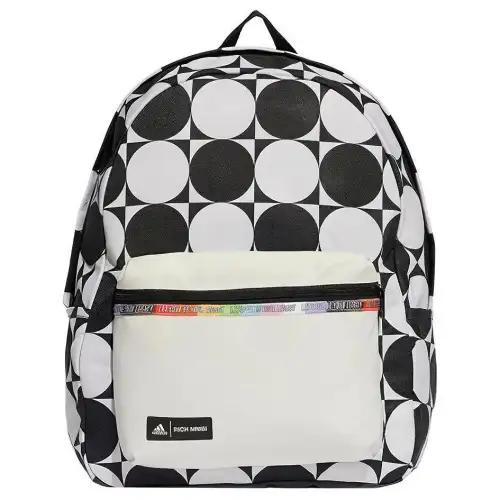 Adidas Polyester Backpack Regular Men's Black & White