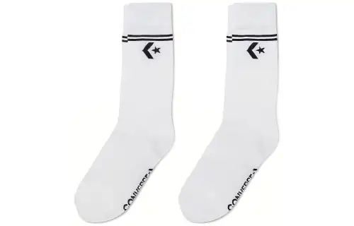 Converse Converse, knitted sports white knee socks for men and women, mid-length
