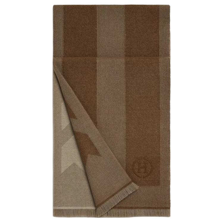 Шарф Hermes HERMES (коричневый)