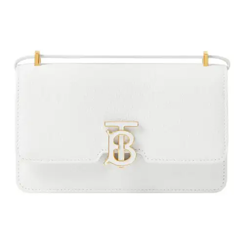 Burberry Calfskin Shoulder Bag, Crossbody Bag Mini Women's White