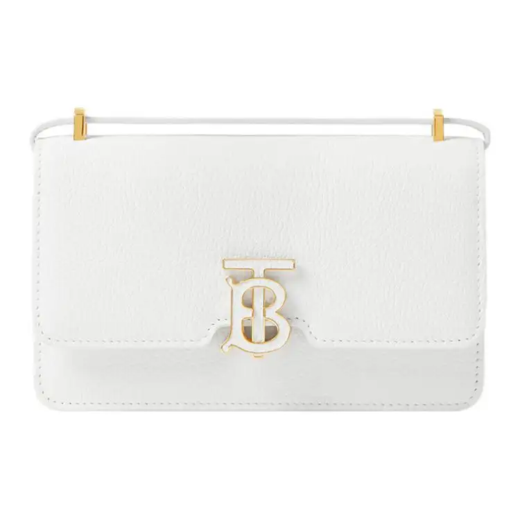 Burberry Calfskin Shoulder Bag, Crossbody Bag Mini Women's White