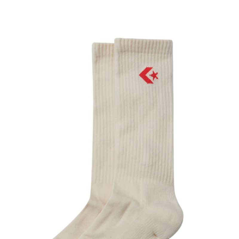 Converse Crew Socks Unisex 1 Pack Light Beige