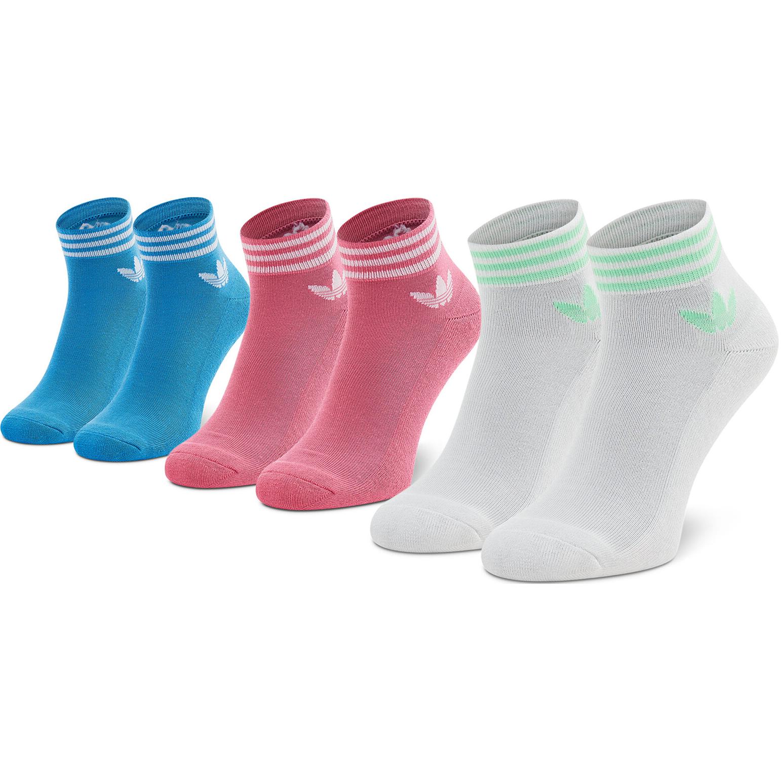 Adidas Originals TREFOIL ANKLE SOCKS 3 PAIRS Crew Socks Unisex 3 Pack