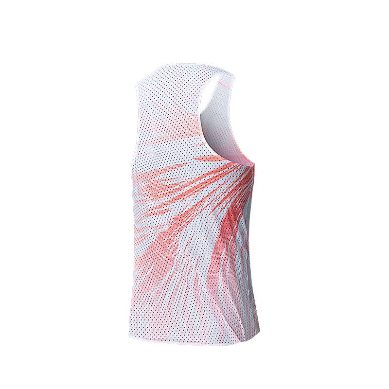 Anta Running Tank Top Men’s Neon Bright Red All Over Print 1