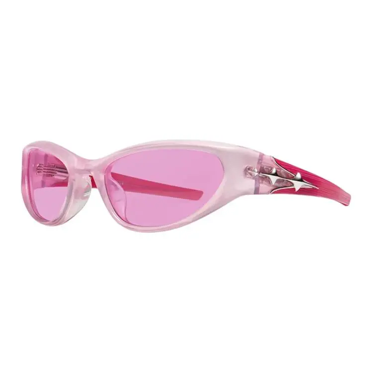 GENTLE MONSTER Plate Frame Metal Square Sunglasses Unisex Pink