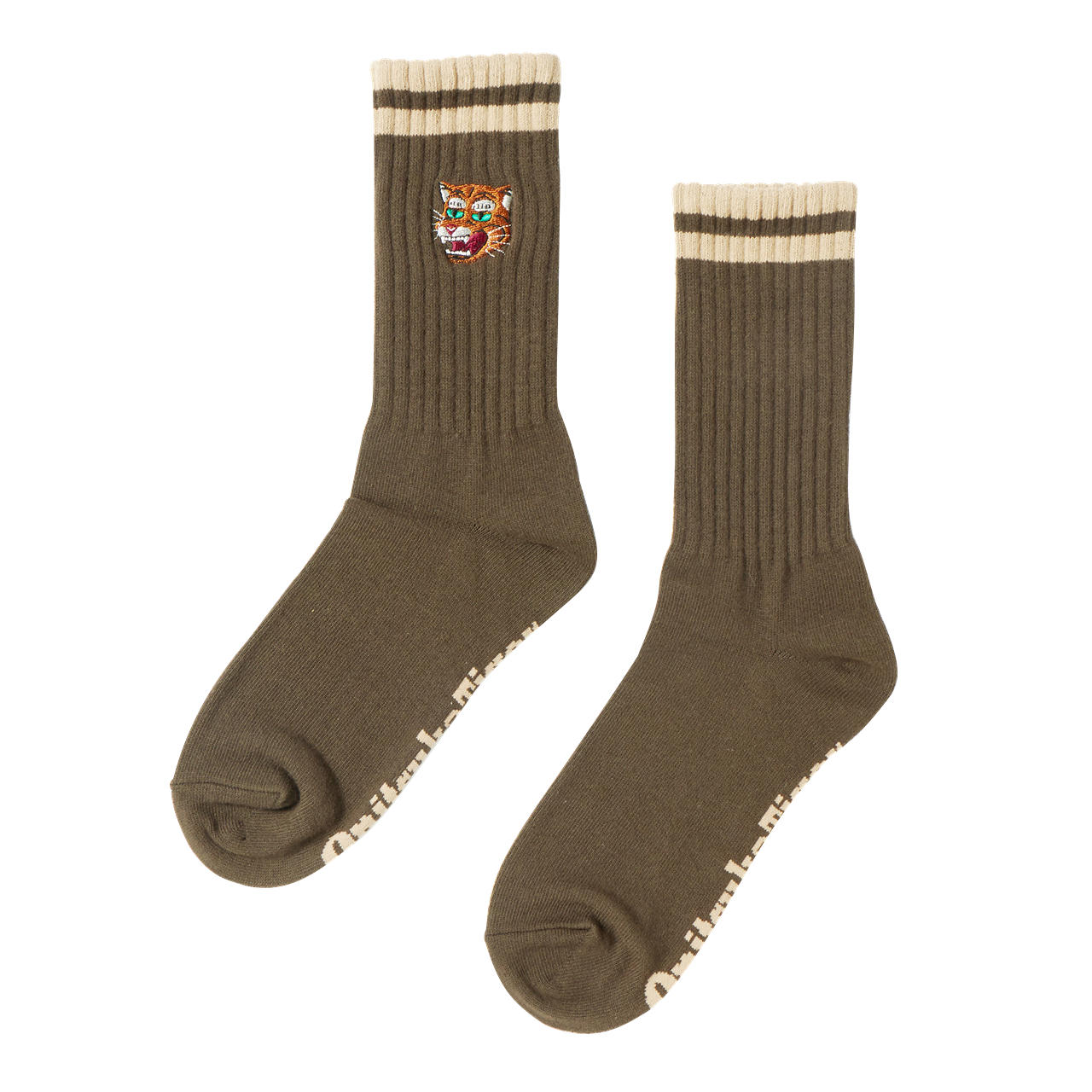 Onitsuka Tiger MIDDLE SOCKS Crew Socks Unisex 1 Pack Brown