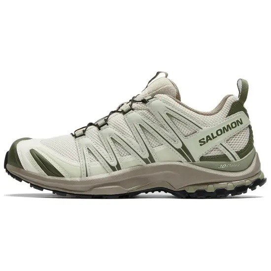 SALOMON XA PRO 3D Outdoor Shoes Unisex Low-Top Greige/Light Celadon Green/Pepper White