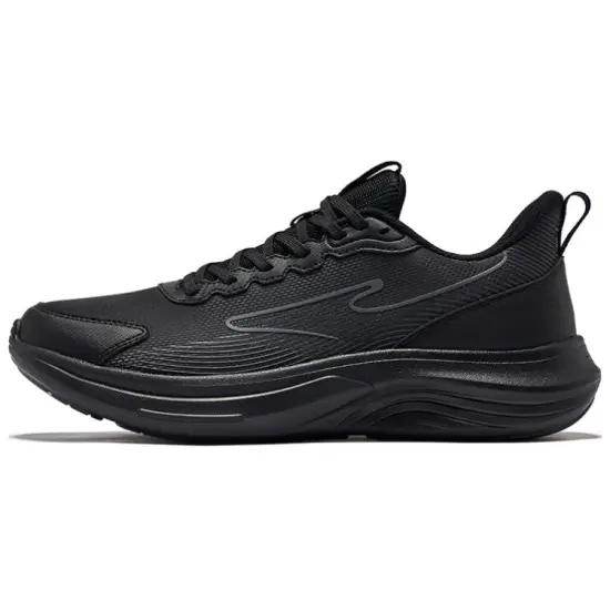Erke Running Shoes Men Low-Top Jet Black
